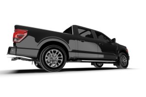 Ford F-150 Mud Flap - Rally Armor - UR Black with White Logo - Black - `21-`25